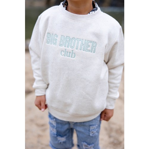 Big Brother Club - Baby Announcement - Big Sister Club - Embroidered Sweatshirt - Embroidered Baby Announcement - New Baby Gift