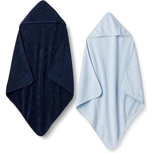 Amazon Essentials x Sofia Grainge Unisex Babies' Hooded Bath Towel, Pack of 2