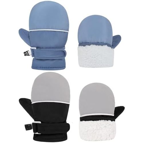 Urban Virgin Infant Baby Toddler Kids Winter Mittnes Lined Fleece Warm Waterproof Ski Snow Gloves For Boys Girls