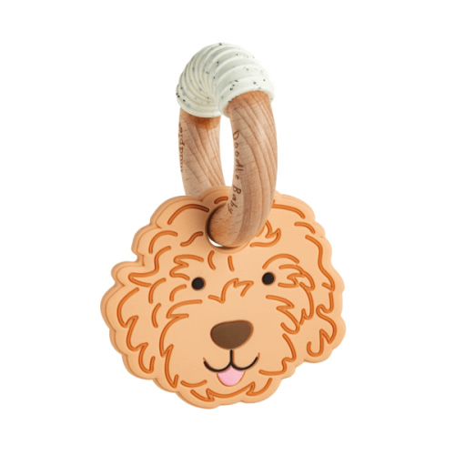 Buy Light Golden Doodle Teether and Silicone Ring Toy | Mud Pie