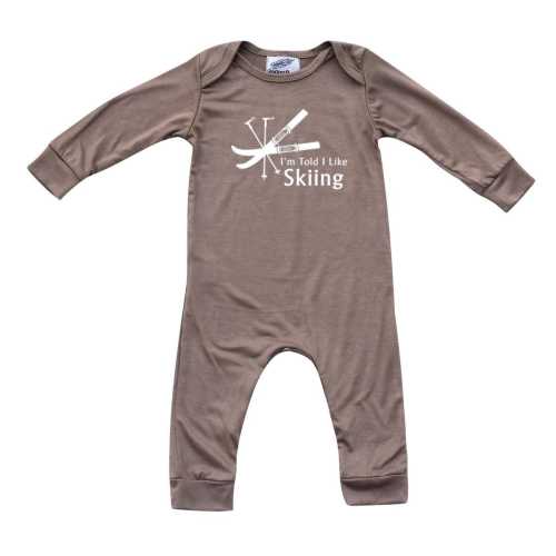 I’m Told I Like Skiing Long Sleeve Baby Bodysuit