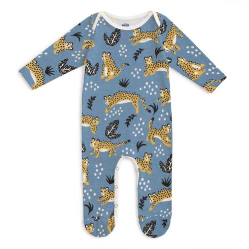 Footed Romper - Wildcats Lake Blue
