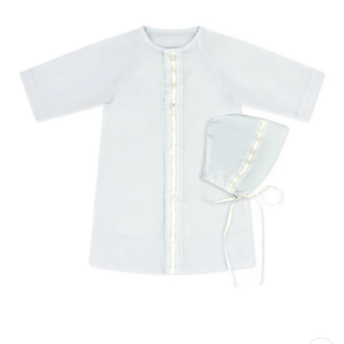 Original Daygown Set - Blessings Blue/Ecru | Posh Tots Children's Boutique