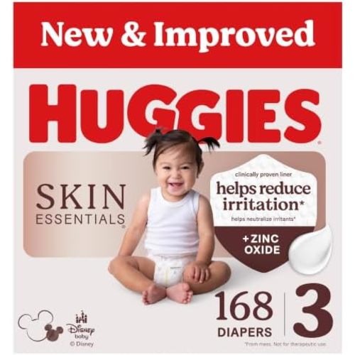 Huggies Skin Essentials Diapers Size 3, 168 Count (3 Packs of 56)