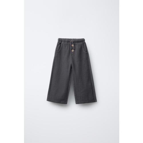 TEXTURED STRAIGHT COMBINATION PANTS - Light brown | ZARA United States