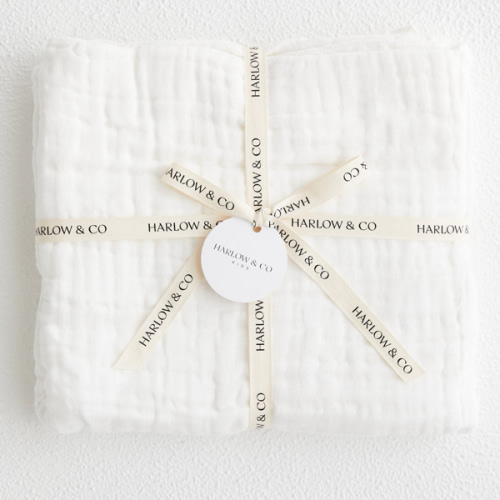 Organic Cotton Baby Blanket - White