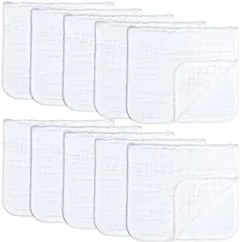 Muslin Burp Cloths Large 100% Cotton