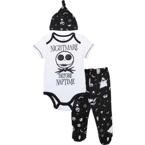 Nightmare Before Christmas Oogie Boogie Bodysuit Pants & Hat Set, 0-3M
