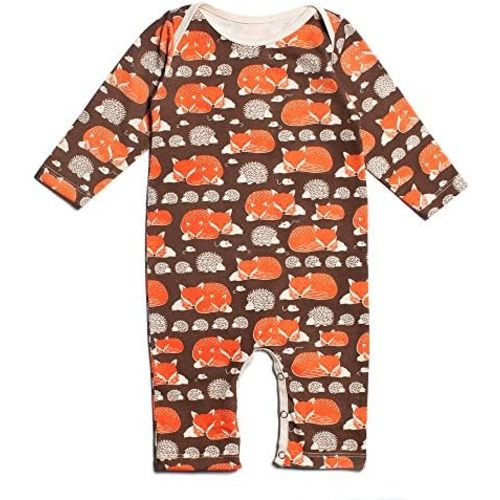 Winter Water Factory Long Sleeve Organic Cotton Romper Coverall, Boys, Girls, Unisex Baby