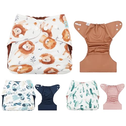 ALVA Baby Cloth Diaper Covers with One Wet Bag, Swim Diaper,Cloth Nappy Shell Baby Girls and Boys