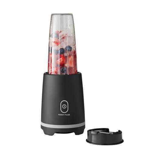 Mainstays Black Single-Serve Blender with 16 oz Travel Lid and Stainless Steel Blades