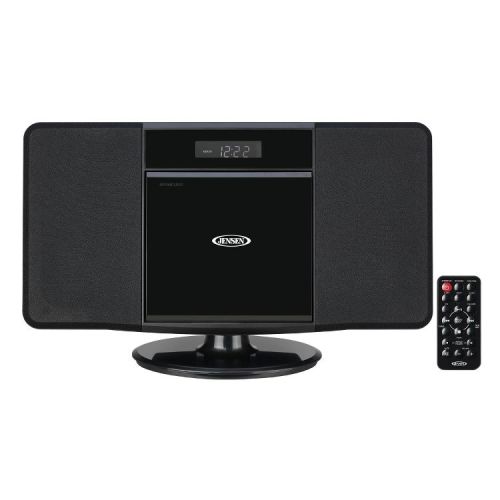 JENSEN Wall Mountable Bluetooth Music System with MP3 CD Player - Black: AM/FM, 20 Channels