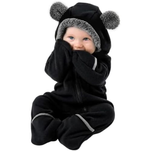 Cuddle Club Fleece Baby Bunting Bodysuit Hoodie, Newborn - 5T