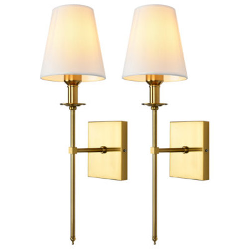 Dimmable Indoor Wall Sconces Iron Wallchiere Vanity Lighting Fixtures(Set of 2) | Wayfair