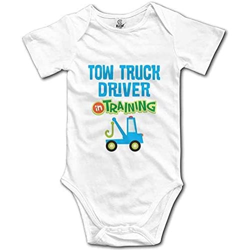 Tow Truck Driver in Training Baby Jumpsuit Crawl Suit Short Sleeve Bodysuit