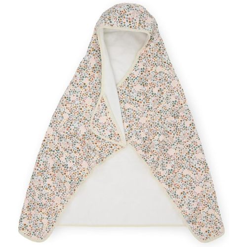 Little Unicorn Hooded Bath Towel | Absorbent Cotton & Terry Blend | Larger Size for Baby & Toddlers, 1-6 Years (Pressed Petals)