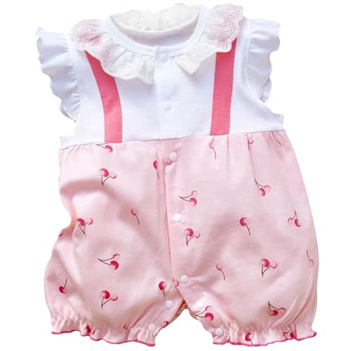 FITFIFTH POD Baby Girl Romper Cute Cartoon Printed Short Sleeve One-Piece Romper Infant Summer Clothes 100% Cotton Jumpsuit