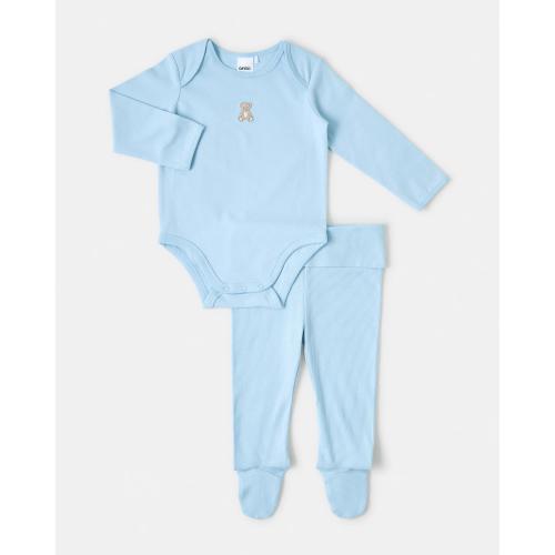 2 Piece Cotton Long Sleeve Newborn Set - Kmart