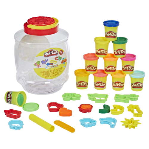 Play-Doh Bucket of Fun 20-Color Modeling Compound Set with 14 Tools & Storage Bucket, Classroom Supplies, Kids Ages 3+