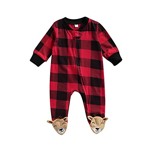 Kuriozud Newborn Baby Girl Clothes Footie Romper Infant Sleeper Outfit | Newborn Baby Girl Sleeper for Daily, Brithday, Halloween, Christmas, New Years, Valentines, St. Patrick's Day, Easter 0-9M