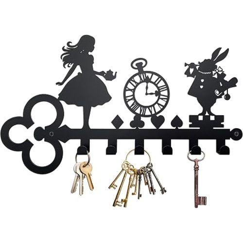 Alice Decorative Key Holder for Wall, Wonderland Wall Decor for Home Gifts