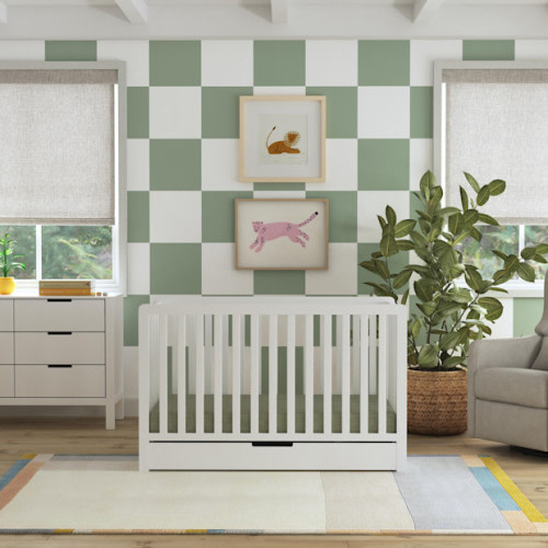 Carter's by daVinci Colby 4-in-1 Convertible Crib with Trundle Drawer - White