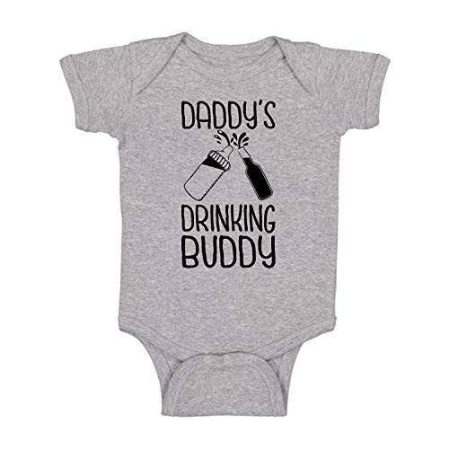 Belle Homie Daddy's Drinking Buddy - Funny Baby Essentials Bodysuit - Infants Outfit Newborn Unisex Rompers
