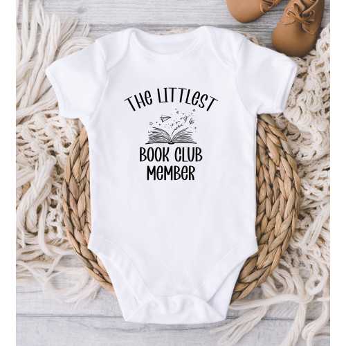 The Littlest Book Club Member Baby ONESIES® Bodysuit - Book Lover Gift -Baby Shower Gift - Baby boy Gift - Baby Girl Gift - New Baby gift