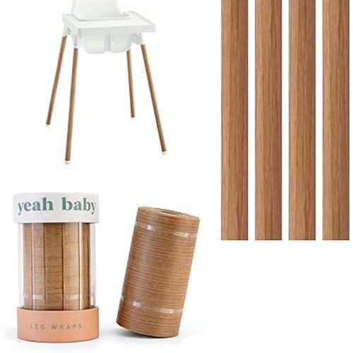 Yeah Baby Goods Highchair Leg Wraps (Cherry) - Compatible with The IKEA Antilop Highchair - Stylish IKEA High Chair Accessories w/Easy Self-Adhesive