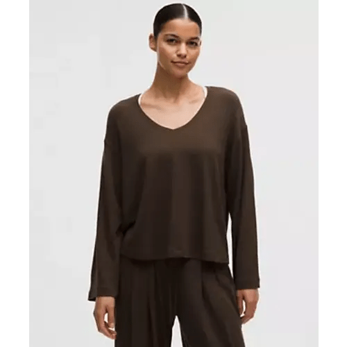 BeCalm V-Neck Bell Sleeve Shirt | Women's Long Sleeve Shirts | lululemon