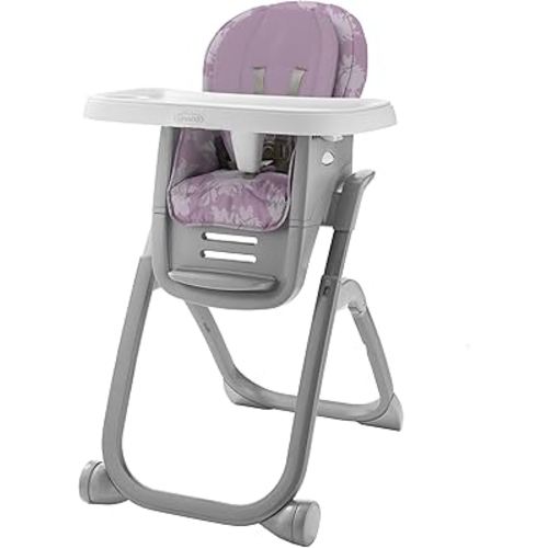 Graco DuoDiner DLX Highchair, 6 Stages of Use – Infant to Baby High Chair, Infant to Toddler Booster Seat, Youth Stool, 5 Adjustable Height Positions, Lilac Mod