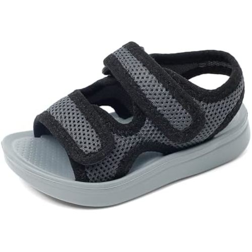 MK MATT KEELY Unisex Kids Summer Slide Sandals Baby Comfort Anti-Slip Open Toe Adjustable Walking Beach Shower Shoes for Boys Girls