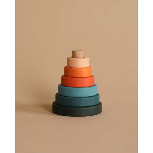 Sabo Concept Mini Wooden Pyramid Stacker - Tropics