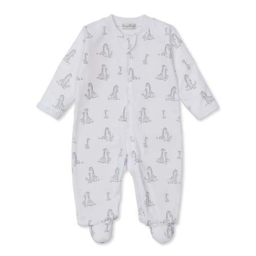 Giraffe Grace Silver Zip Footie