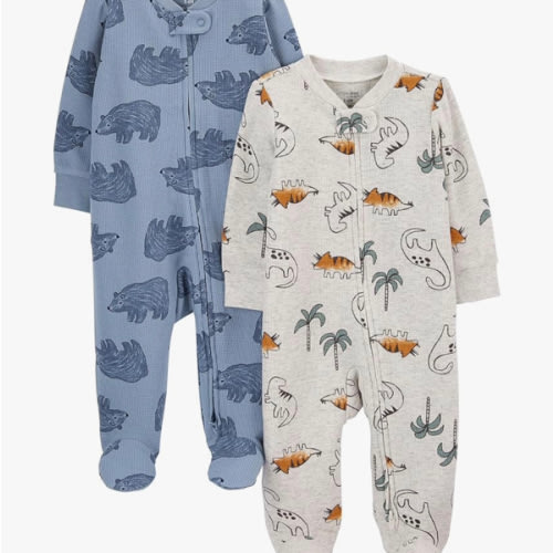Simple Joys by Carter's baby-boys 2-pack 2-way Zip Cotton Footed Sleep and Play