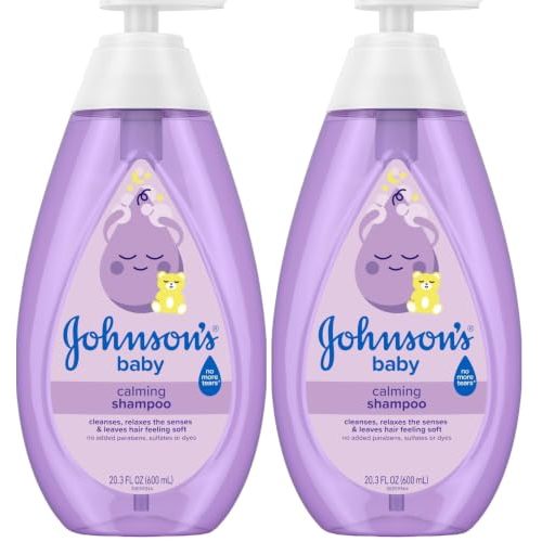 Johnson's Baby Shampoo, 20.3 fl. oz, Pack of 2 | Calming Formula | Hypoallergenic | Tear-Free | No Parabens