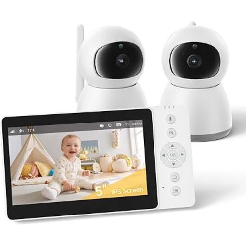 Baby Monitor 1300ft Range, 1080P HD, Pan-Tilt-Zoom, No WiFi, NO app