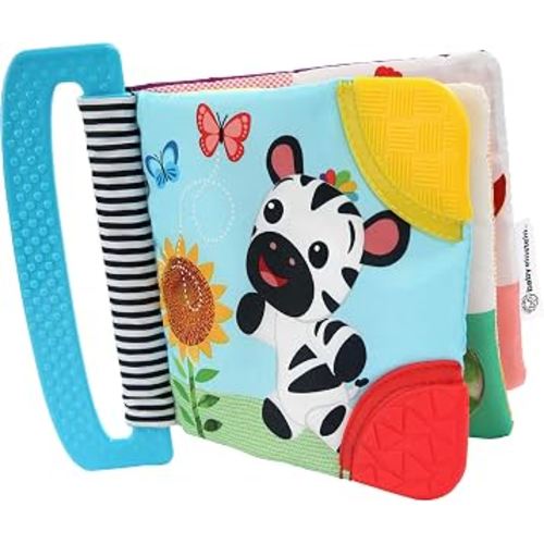 Amazon.com : Baby Einstein Curious Explorers Teether Book Take-Along Toy, Ages Newborn +, Multicolored : Baby