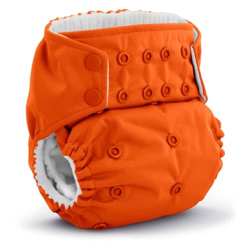Kanga Care Rumparooz G3 Stay Dry Cloth Diaper Reusable One Size Pocket Diaper Patented Inner Double Gusset 2 pcs Microfiber Insert Soaker (6-55+ lbs) - Poppy