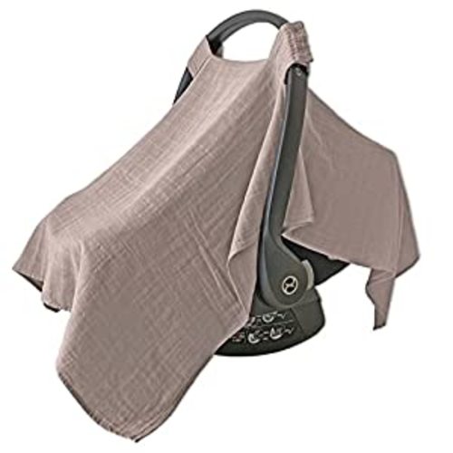 Amazon.com: MOZAH 100% Organic Muslin Baby Car Seat Cover Muslin Carseat Canopy Baby Car Seat Covers for Boys (Warm Taupe) : Baby