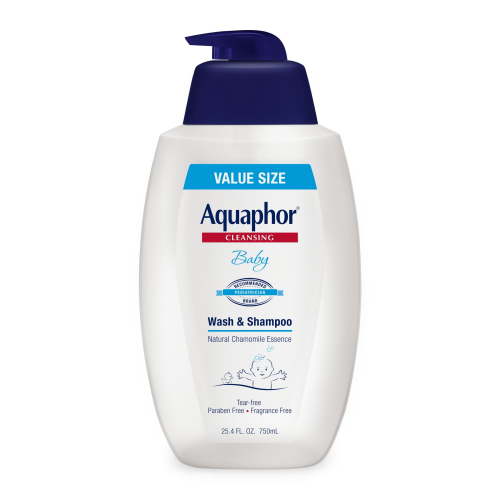 Aquaphor Baby Wash & Shampoo, Fragrance Free and Tear Free for Baby's Sensitive Skin, 25.4 fl oz