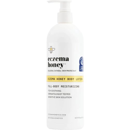 ECZEMA HONEY Oatmeal Body Lotion - Hand & Body Cream for Eczema Relief - Natural Dry Skin Repair (16 Oz)