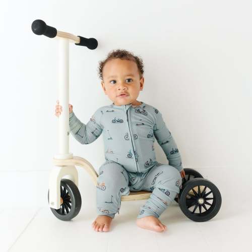 Bicycles & Scooters Small Ribbed Zip Romper 6-12 Months
