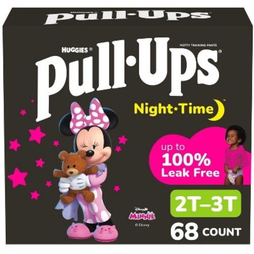 Pull-Ups Night-Time Disposable Training Pants Super Pack - 2T-3T - Girl - 68ct