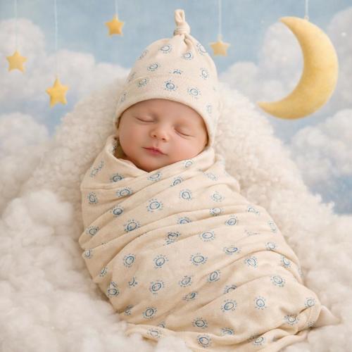 Organic Cotton Baby Receiving Blanket Little Earthlings