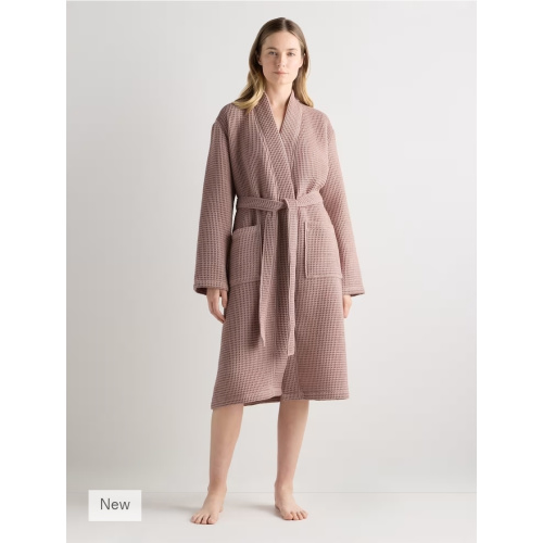 Organic Turkish Waffle Robe in Dusty Rose