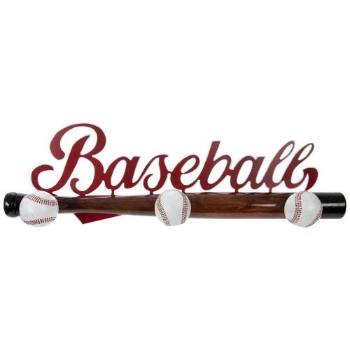 Baseball Bat Wall Decor With Knobs