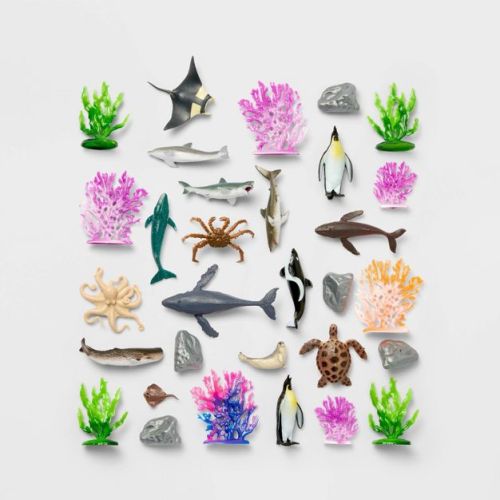 Sea Animal Figure - 30pc - Gigglescape™: PVC Animal Playset Toy