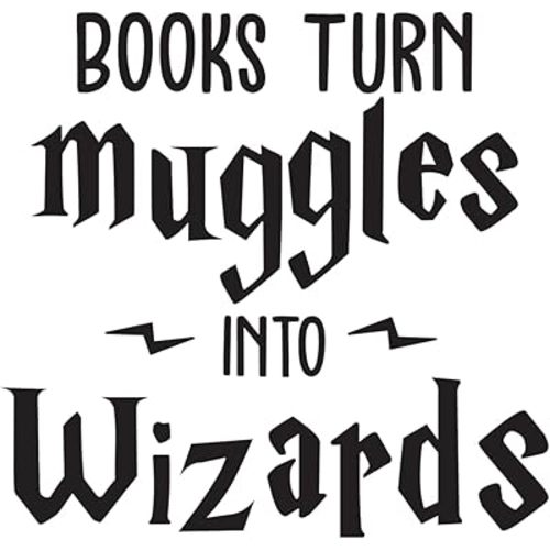 Wall Decals | Inspirational Wall Decor Stickers - Removable Peel and Stick Harry Potter vinyl stickers for Kids Room, Bedroom, Home School, Library and Education Spaces - Quotes Wall Decor - 22" x 22"