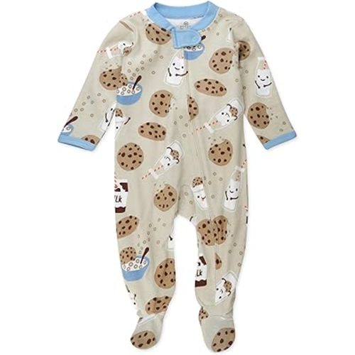 HonestBaby Baby Boys' Sleep and Play Footed Pajamas One-Piece Sleeper Jumpsuit Zip-front Pjs Organic Cotton